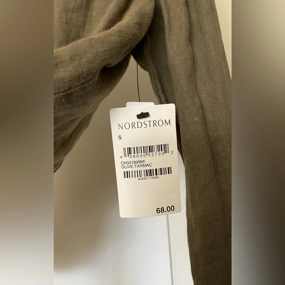 NWT Caslon Army Green Linen Jacket Size Small - Picture 4 of 9